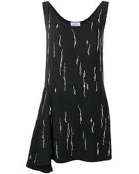 Prada - Sablè Satin Dress - Lyst