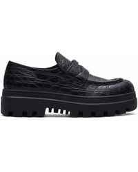 Car Shoe - Crocodile Effect Moccasins - Lyst