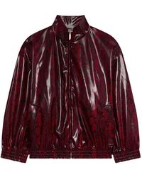 Gcds - Zip Snakeskin Jacket - Lyst