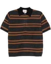 Semicouture - Striped Zip-Up Polo Shirt - Lyst