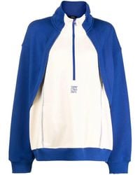 Goen.J - Contrast-Paneled Half-Zip Sweatshirt - Lyst