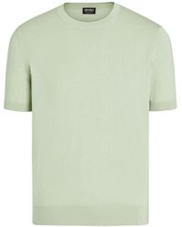 Zegna - Camiseta de punto fino - Lyst