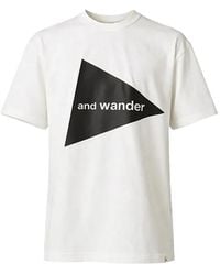 and wander - Logo-Print T-Shirt - Lyst