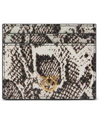 Pinko - Snake-Effect Love Birds Cardholder - Lyst