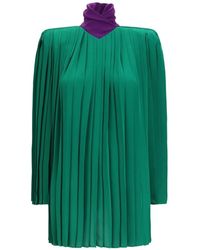 Valentino Garavani - Pleated Silk Blouse - Lyst