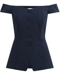FAVORITE DAUGHTER - Top Con Botones Y Hombros Descubiertos - Lyst
