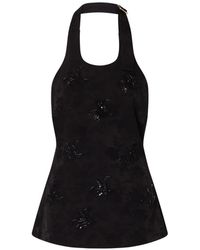 Liu Jo - Jacquard Top With Jewel Embroidery - Lyst
