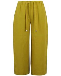Max Mara - Drawstring Wide-Leg Trousers - Lyst