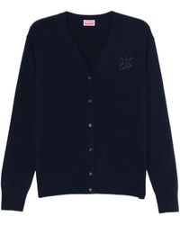 KENZO - Double-K Embroidered Cardigan - Lyst