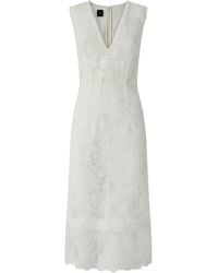 Pinko - Lace Dress With V-Neck - Lyst
