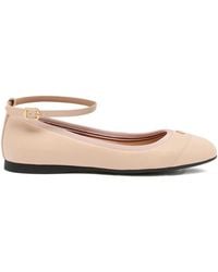 Bally - Ysla Ankle-Strap Ballet Flats - Lyst