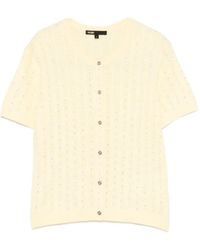 Maje - Buttoned Short-Sleeve Cardigan - Lyst