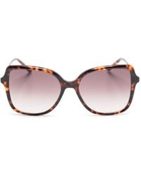 Carolina Herrera - Hero Crystal-embellished Oversize-frame Sunglasses - Lyst