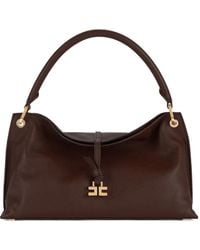 Elisabetta Franchi - Medium Boulevard Leather Tote Bag - Lyst