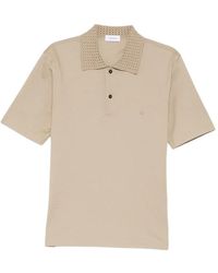 Ferragamo - Polo En Piqué À Col En Maille - Lyst