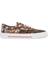 Burberry Sneakers mit Animal-Print - Braun