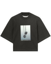 Palm Angels - Brand-print Cropped Cotton-jersey T-shirt - Lyst