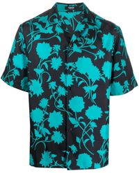 Versace - Floral-print Silk Shirt - Lyst