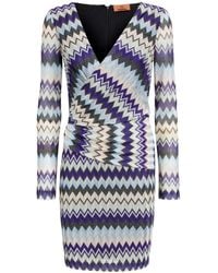 Missoni - ジグザグパターン ミニドレス - Lyst