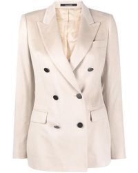 Tagliatore - Double-Breasted Cashmere Blazer - Lyst