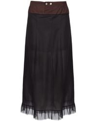 Maison Margiela - Falda midi de tul - Lyst