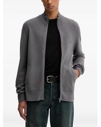 AllSaints - Statten Ramskull Zip-Up Cardigan - Lyst