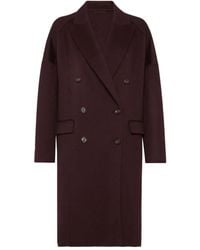 Brunello Cucinelli - Double-Breasted Coat - Lyst