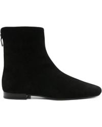 TOTEME - Suede Rear-Zip Ankle Boots - Lyst