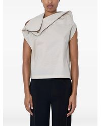 Issey Miyake - Asymmetric Zip-Detail Top - Lyst