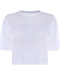 Antonelli - Pointelle-Knit T-Shirt - Lyst