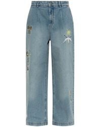 Munthe - Brali Embroidered Wide-Leg Jeans - Lyst