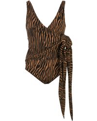 Lisa Marie Fernandez Bañador Dree Louise cruzado - Marrón