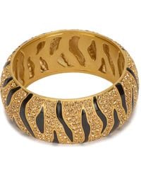 Roberto Cavalli - Crystal-Embellished Tiger-Striped Bracelet - Lyst