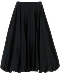 Balenciaga - Bubble-Hem Midi Skirt - Lyst