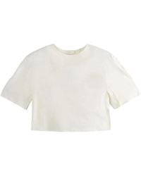 Amomento - Cropped Elasticated-Hem Top - Lyst