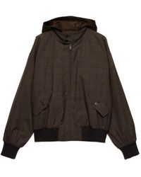 Prada - Prince Of Wales Checked Wool Jacket - Lyst