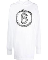 MM6 by Maison Margiela - Logo Oversized Hoodie - Lyst