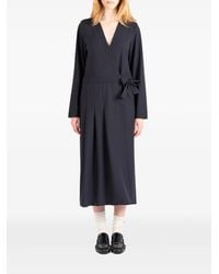 Societe Anonyme - Robe Mi-Longue Plissée Jap À Design Portefeuille - Lyst