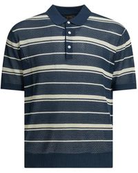 Beams Plus - Polo En Maille Ajourée À Rayures - Lyst