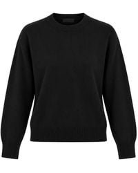 SOLOTRE - Ribbed-Trim Drop-Shoulder Sweater - Lyst