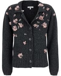 Markgong - Cardigan À Sequins Et Appliqué Floral - Lyst