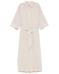Panicale - Belted Midi Shirt Dress - Lyst