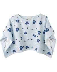 ORSINA - Leopard-Print Scalloped-Edge Top - Lyst