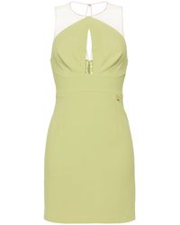 Elisabetta Franchi - Cut-Out Crepe Mini Dress - Lyst