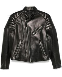 Tom Ford - Leather Zipped Biker Jacket - Lyst