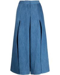 Palmer//Harding - High-Waisted Cropped Trousers - Lyst