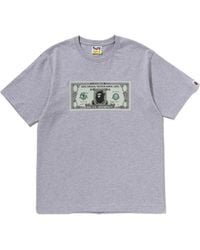 A Bathing Ape - Dollar-Print T-Shirt - Lyst