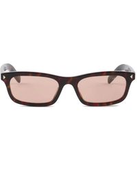 Prada - Sunglasses With The Iconic Metal Plaque - Lyst