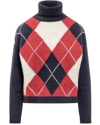 Semicouture - Pullover mit Argyle-Muster - Lyst