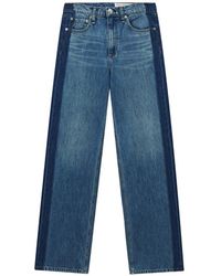 Rag & Bone - Shea Panel Straight-Leg Jeans - Lyst